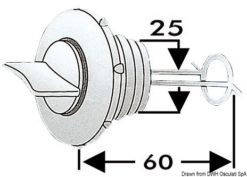 OSCULATI Nylon Water Drain Plug With Safety Lock 50 X 34 mm